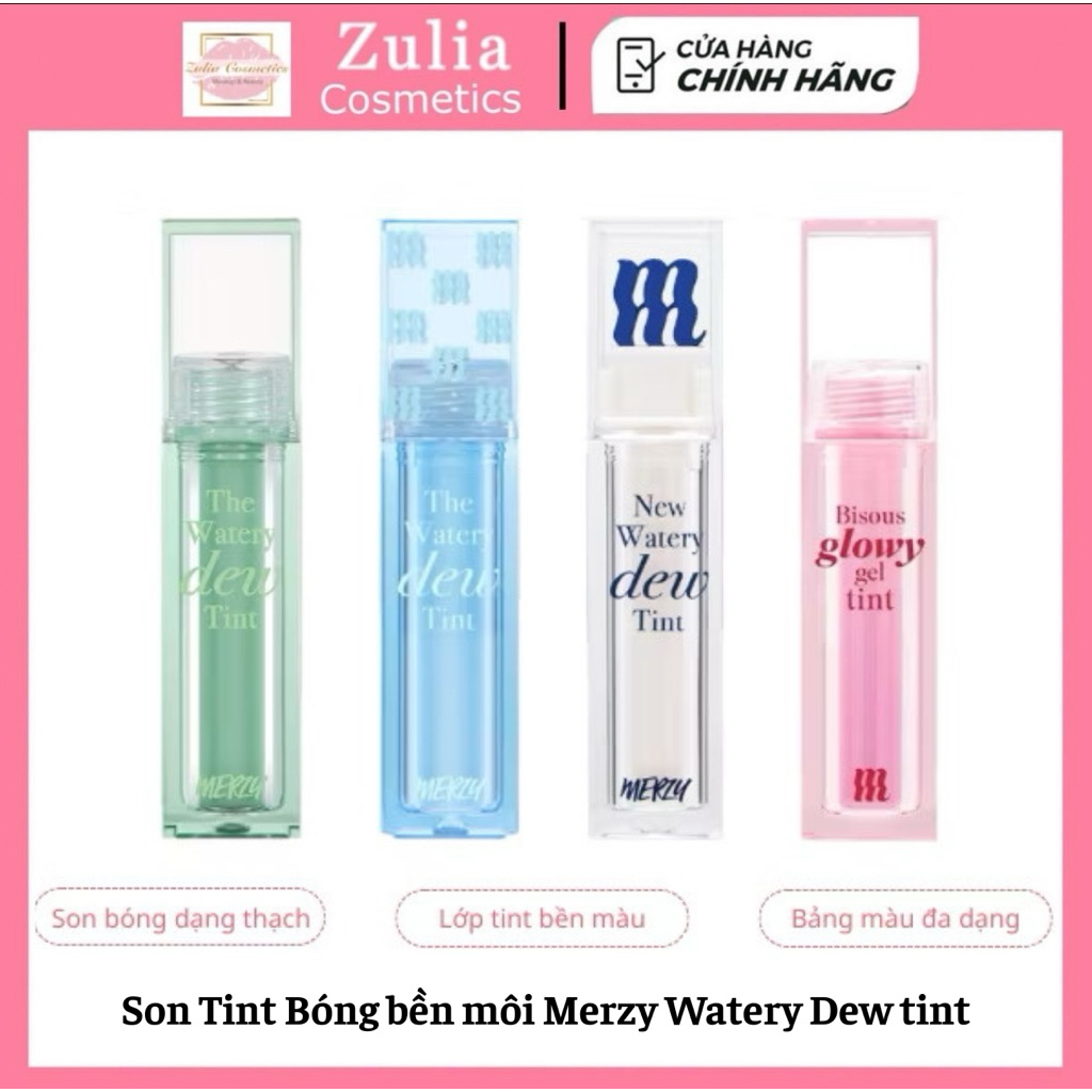 Son Tint Bóng Xanh Ngọc Merzy The Watery Dew Tint | Shopee Việt Nam