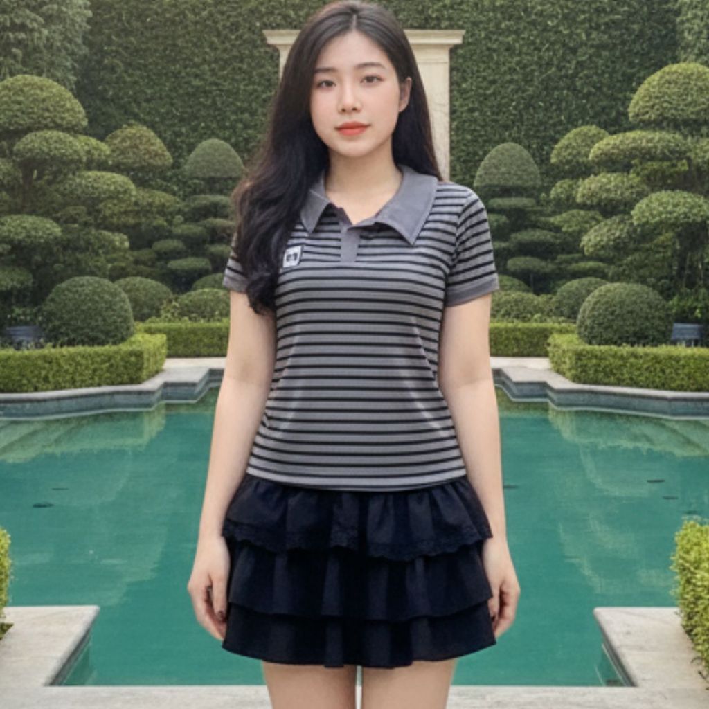 Áo Polo Cho Nữ Áo Có Cổ Bigsize ESHOP Áo Thun Nữ Cổ Bẻ Kiểu Đẹp Vải Thun Co Giãn Đẹp Dê Thương Đi Chơi Đi Học MS497