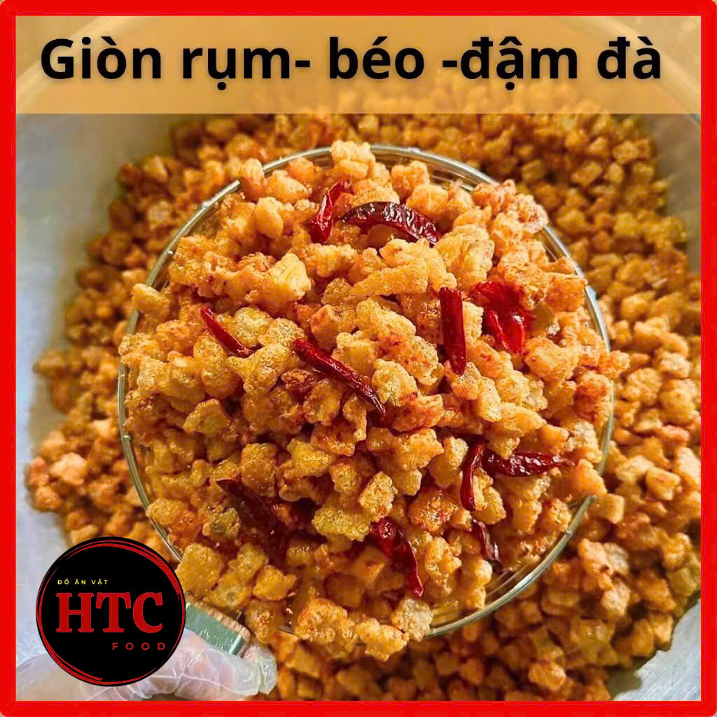 Tóp mỡ chiên giòn sốt mắm tỏi đặc biệt nhà làm ráo dầu, giòn rụm, tép mỡ ăn vặt cực ngon, HTC Food