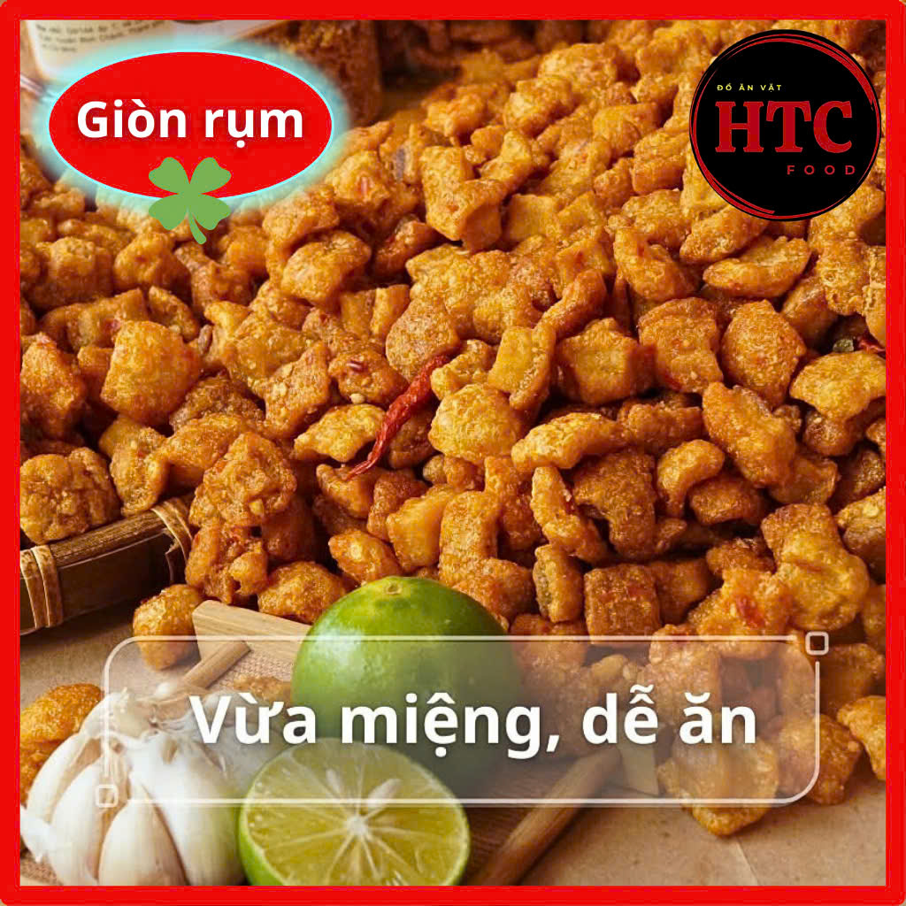 Tóp mỡ chiên giòn sốt mắm tỏi đặc biệt nhà làm ráo dầu, giòn rụm, tép mỡ ăn vặt cực ngon, HTC Food
