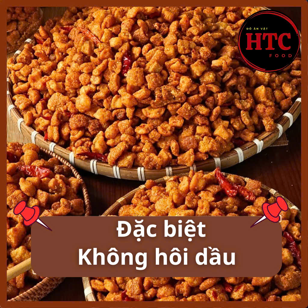 Tóp mỡ chiên giòn sốt mắm tỏi đặc biệt nhà làm ráo dầu, giòn rụm, tép mỡ ăn vặt cực ngon, HTC Food