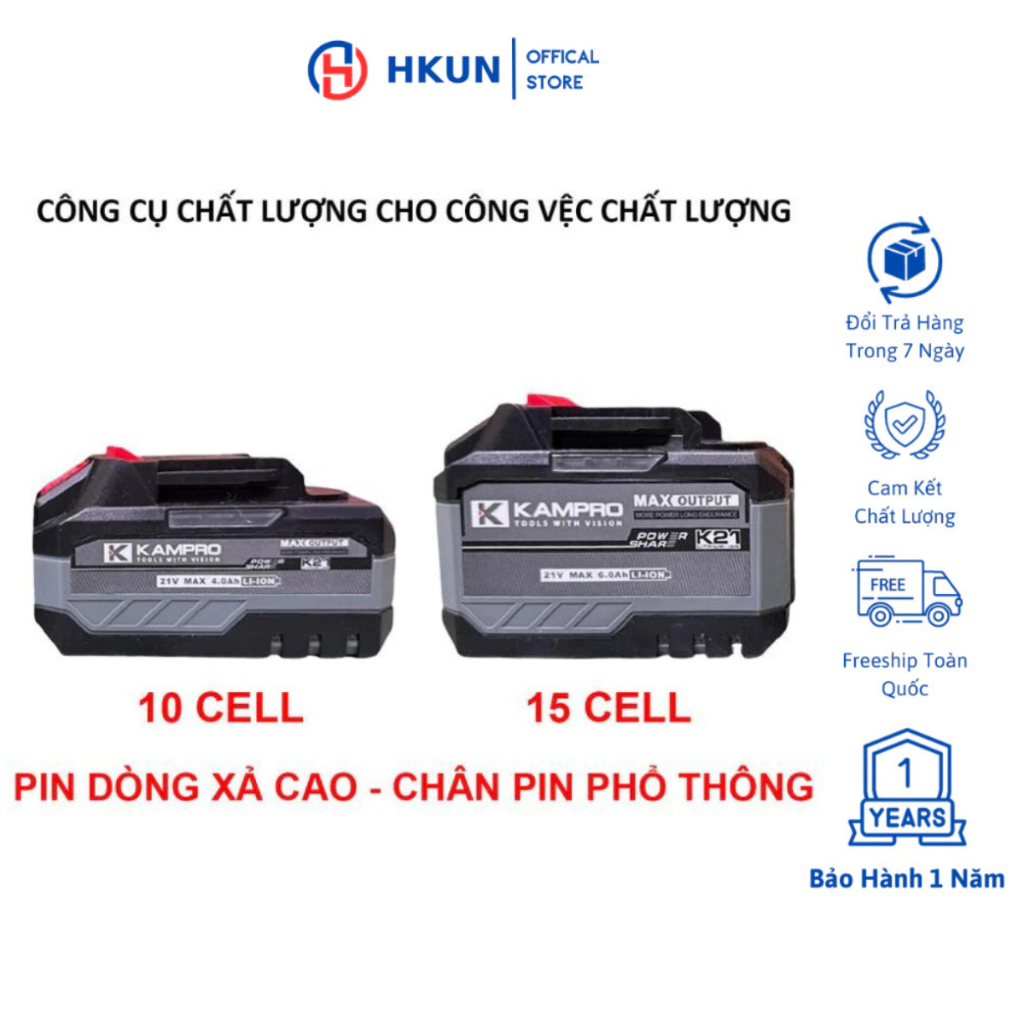 Pin 10-15 Cell KAMPRO Xám 21V Mạch 3 Mosfet Bảng Mạch To Chống Ngắt Tải Chân Pin Phổ Thông 4cm