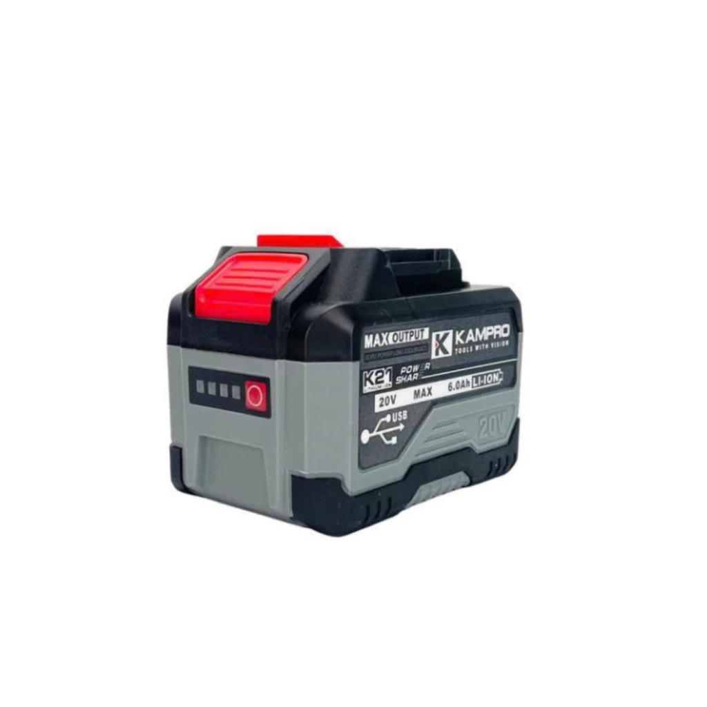 Pin KAMPRO Ultra 6.0AH Mạch 4 Mosfet Bảng Mạch To Chống Ngắt Tải Có Cổng Cắm USB Có Đèn Led Báo Pin Vỏ ABS Chống Va Đập