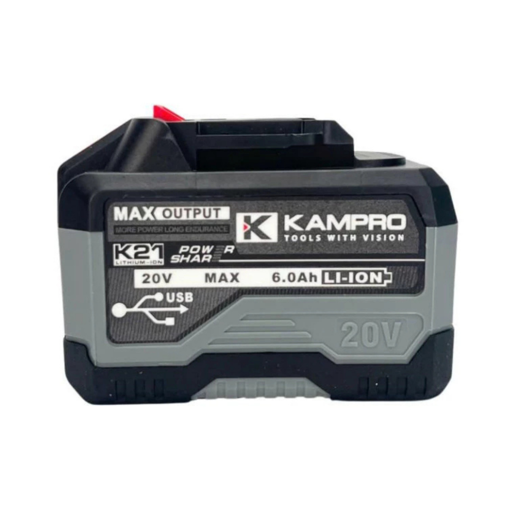 Pin KAMPRO Ultra 6.0AH Mạch 4 Mosfet Bảng Mạch To Chống Ngắt Tải Có Cổng Cắm USB Có Đèn Led Báo Pin Vỏ ABS Chống Va Đập