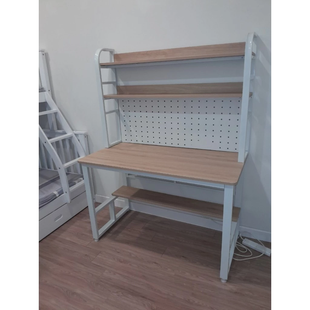 Bàn Học Kèm Giá Sách Đại Mới SHAKAFUNI Kích Thước 120x60cm Chiết Liệu Cao Cấp Bền Đẹp