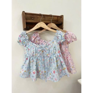 Áo kiểu áo babydoll hoa nhí mặc được nhiều kiểu dễ thương cho nữ đi chơi dự tiệc áo hoa nhí vintage đáng yêu