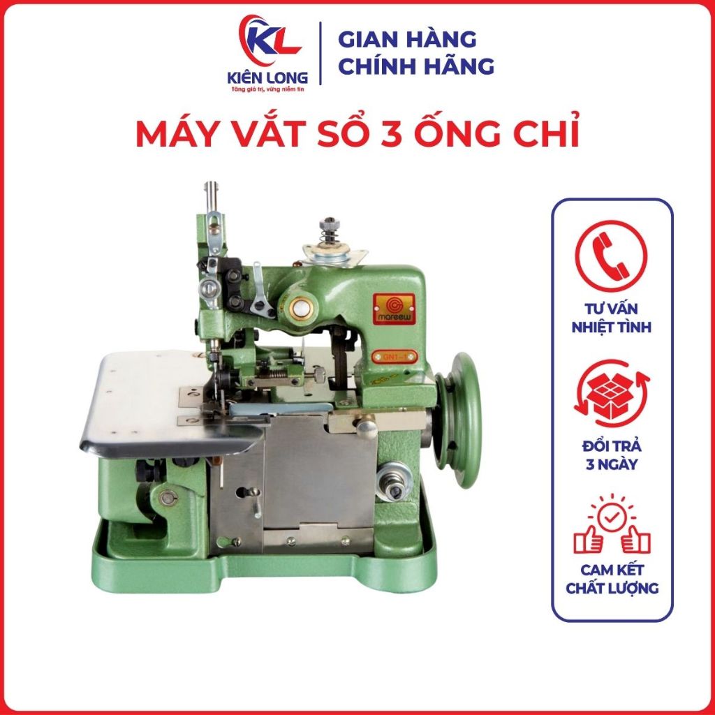Máy vắt sổ 3 ống chỉ vàng chanh 💥 CHÍNH HÃNG 💥 Máy vắt sổ tặng mô tơ ,bàn ga,chổi than,mảnh bàn. Máy mới 100%