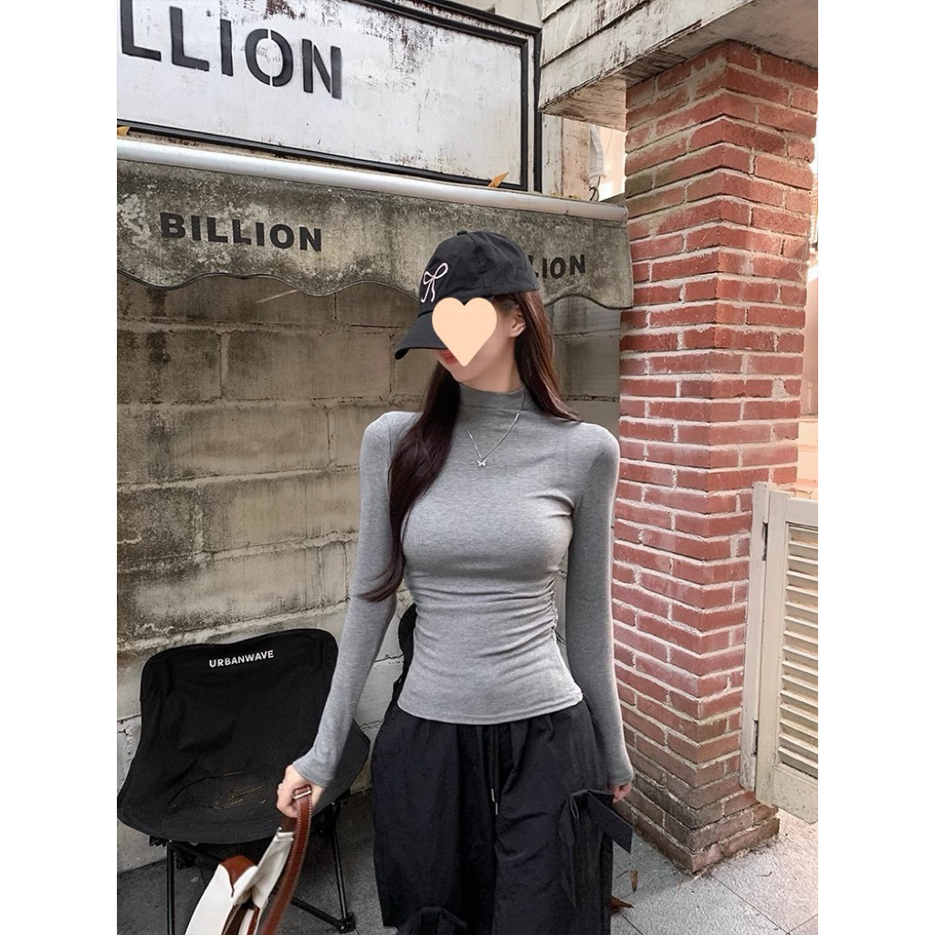 PQ05.00 Áo ôm body (cổ cao 3cm) tôn dáng 42-60kg, chất bozip mềm mịn Phong cách Hàn Quốc | BigBuy360 - bigbuy360.vn