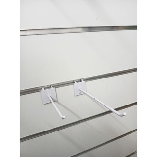 [CÀI KỆ TÔN LỖ] Móc đơn treo phụ kiện thể thao cài kệ tôn lỗ loại 15cm,20cm màu trắng