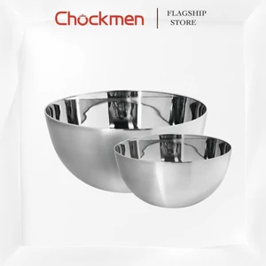 Âu Trộn KINSGEM by Chockmen Inox Siêu Dày Nhiều Size Bát Trộn Salat Âu Trộn Bột Chậu Rửa Đa Năng