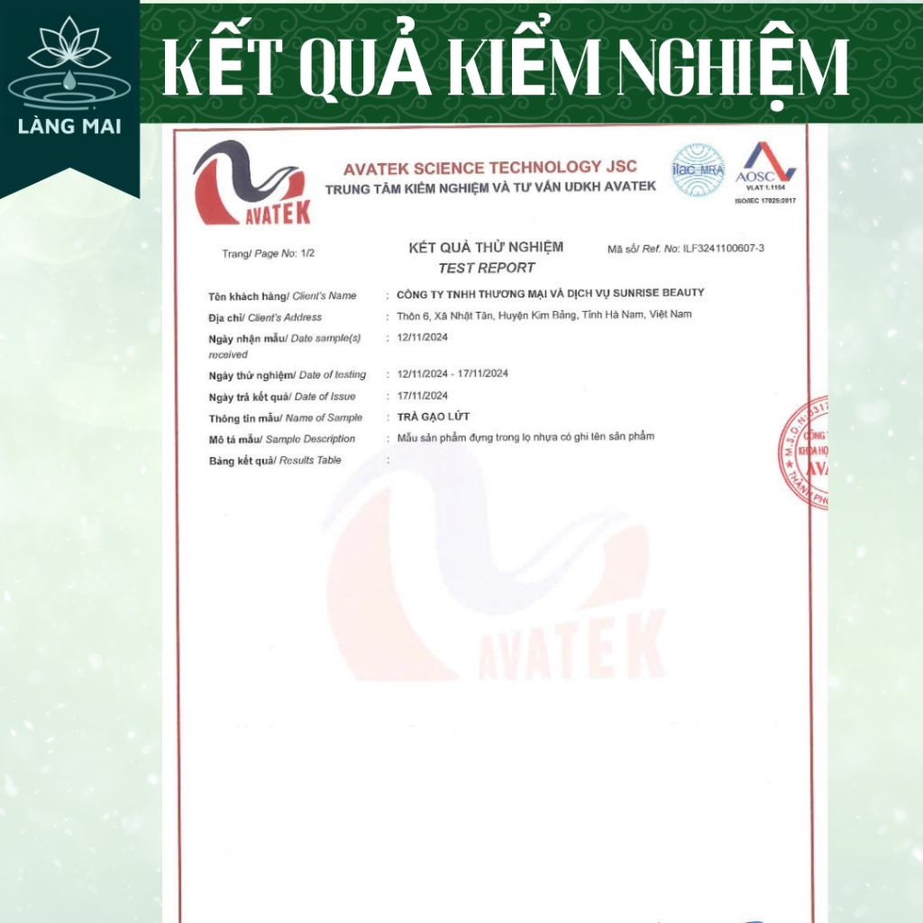 Trà Gạo Nứt - Làng Mai - 7 Vị Trà từ hạt gạo giúp thanh mát đẹp da hộp gồm 20 gói