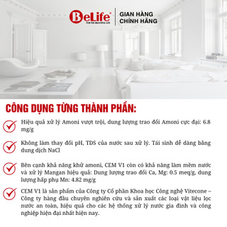 Hạt xử lý amoni Cem - V1 lọc nước nhiễm Amoni hiệu quả (Bao 20kg)