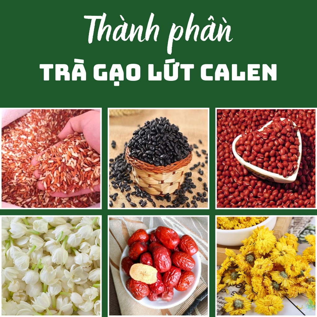 Trà Gạo Lứt mix 6 Vị Thảo Mộc Giúp Giảm Cân, Thanh Nhiệt, Ngủ Ngon, Ngăn Lão Hoá bịch 30 túi lọc