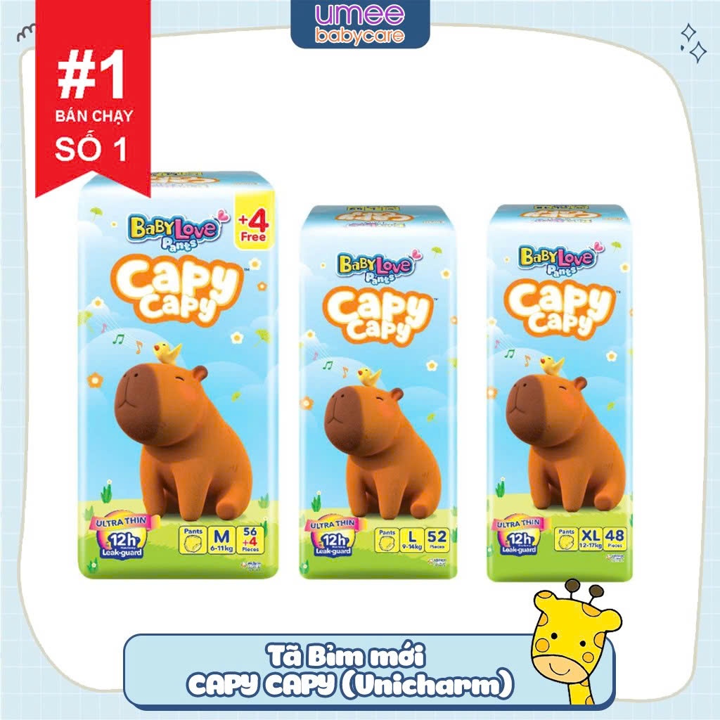 Tã Bỉm Quần CAPY CAPY Chính Hãng Unicharm Đủ Size Cho Bé Từ M Đến 5XL