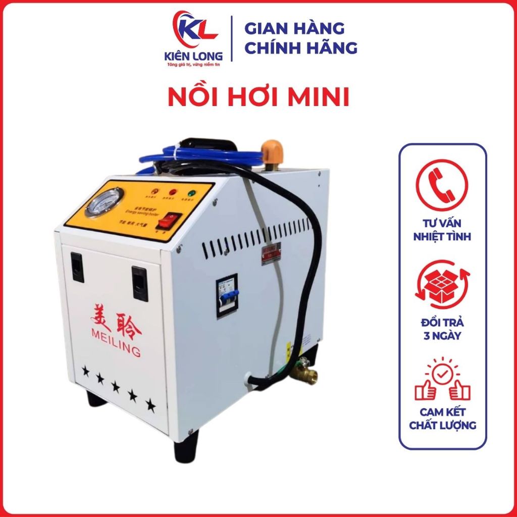 Nồi Hơi Mini  Mieling – Chính Hãng, Cấp Nước Tự Động, Nồi Hơi Điện Công Suất Lớn, Tiện Lợi Cho May Mặc & Gia Đình