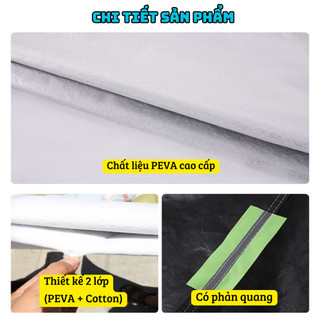Bạt trùm xe máy PEVA 2 lớp cao cấp chống nắng mưa cho xe Sh, Lead, Vision, Wave (Bạt che xe máy)