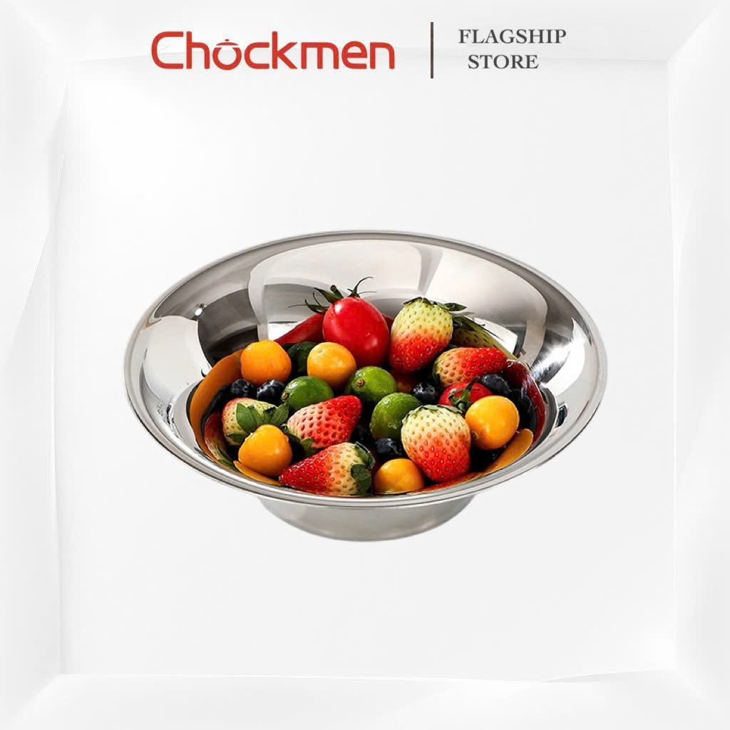 Khay Đĩa KINSGEM by Chockmen Inox Cao Cấp Bát Hoa Quả Dày Dặn Khay Đựng Đồ Ăn Khay Đa Năng Nhà Bếp