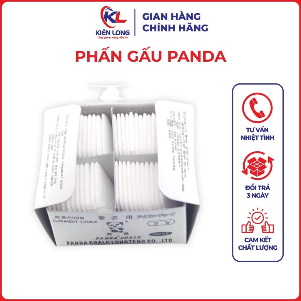 Phấn Gấu PANDA Chính Hãng – Phấn Nến Bay Màu Hộp 50 Viên Tem Vàng, Chất Lượng Cao