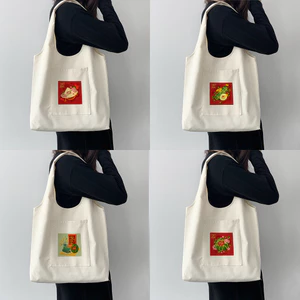 Túi tote liền thân bộ sưu tập TẾT VIỆT Chúc Mừng Năm Mới túi vải canvas đeo vai đi chơi tết đi học du lịch tuicwh0257