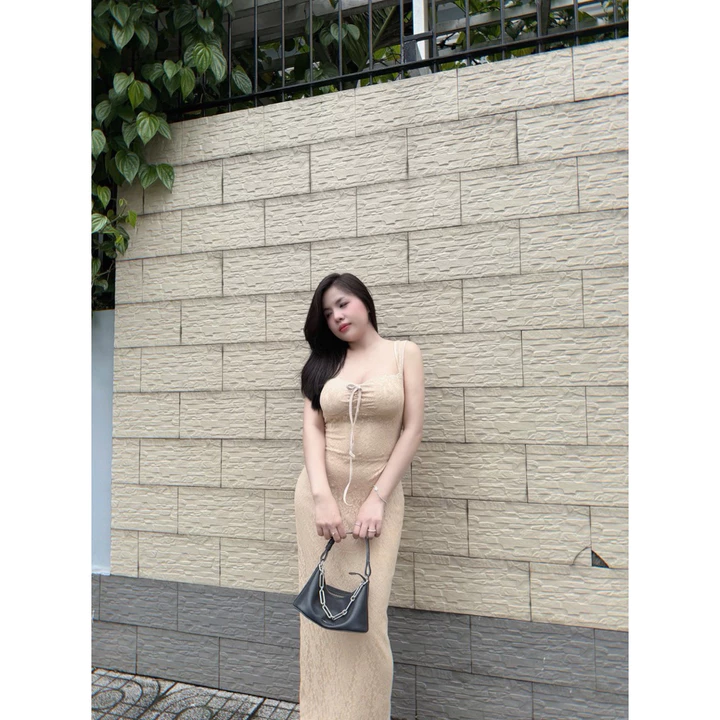 Đầm body nơ ngực tay con dáng dài, đầm body tay con đuôi cá đi tiệc, ddaafmf body ren tôn dáng đi tiệc sang chãnh