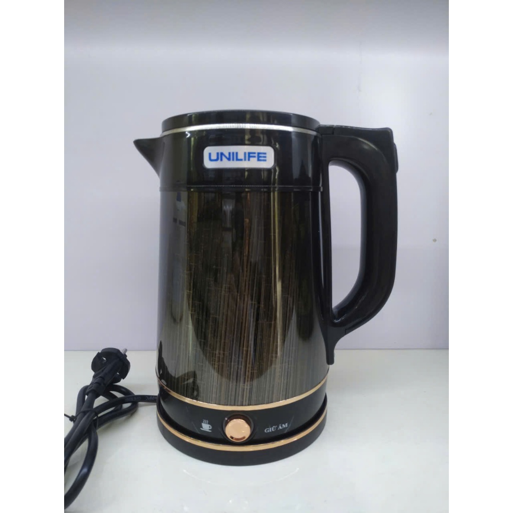 Ấm Siêu Tốc Đun Nước Dung Tích 1.8 Lít,UNIFILE , 2 Lớp Cách Nhiệt Tự Ngắt Khi Sôi Công Suất 1500W