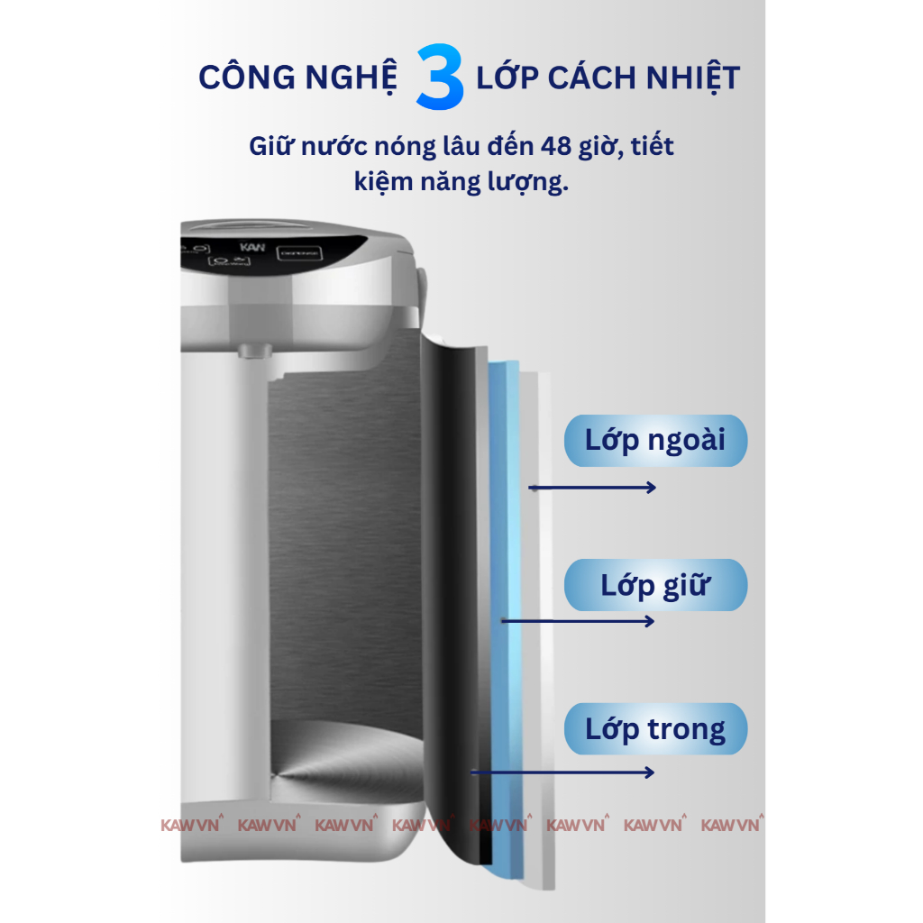 Bình Thủy Điện Dung Tích 5,8L KAW, Giữ Nhiệt Và Đun Sôi Nhanh, Phù Hợp Cho Cả Gia Đình