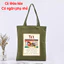 Túi tote xanh lá có khóa kéo Tết Là... túi canvas Tết vui vẻ Happy tết 2026 đeo vai đi chơi đi học 35X40CM tuie0258