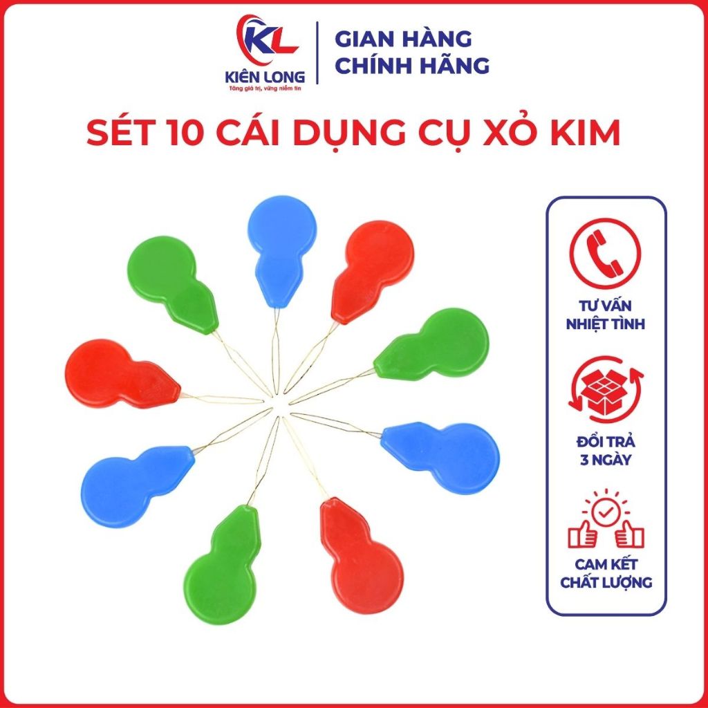 Sét 10 cái dụng cụ xỏ kim bằng nhựa nhiều màu sắc