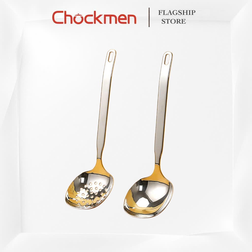 Muôi Canh KINSGEM by Chockmen Inox18/10 Cực Dày Xẻng Xào Muôi Canh Muỗng Thủng Muôi Inox Muôi Ăn Cơm