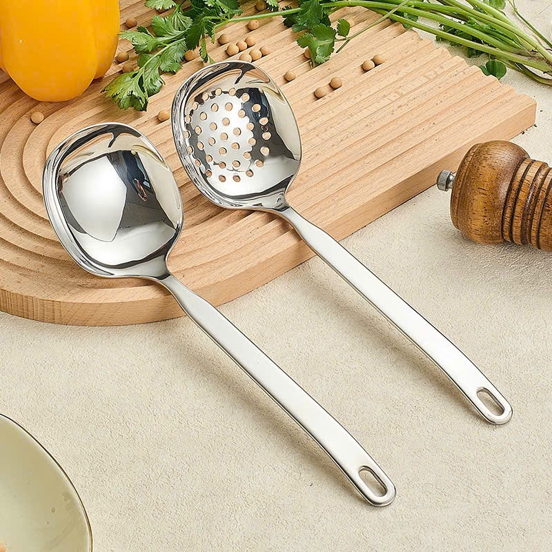 Muôi Canh KINSGEM by Chockmen Inox18/10 Cực Dày Xẻng Xào Muôi Canh Muỗng Thủng Muôi Inox Muôi Ăn Cơm