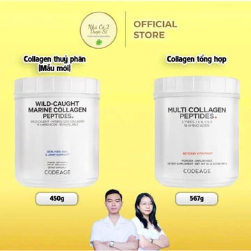 Bột Collagen tổng hợp Codeage Multi Collagen, Collagen thủy phân cá đại dương Codeage Marine hỗ trợ cải thiện làn da