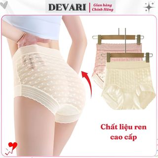 Quần lót nữ ren lưới cao cấp thoáng mát viền mỏng nhẹ cạp cao tôn dáng gợi cảm sexy DEVARI L5505