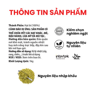 Hạt Bí Xanh Sống Dan D Pak I Pumpkin Seeds Raw I 1kg
