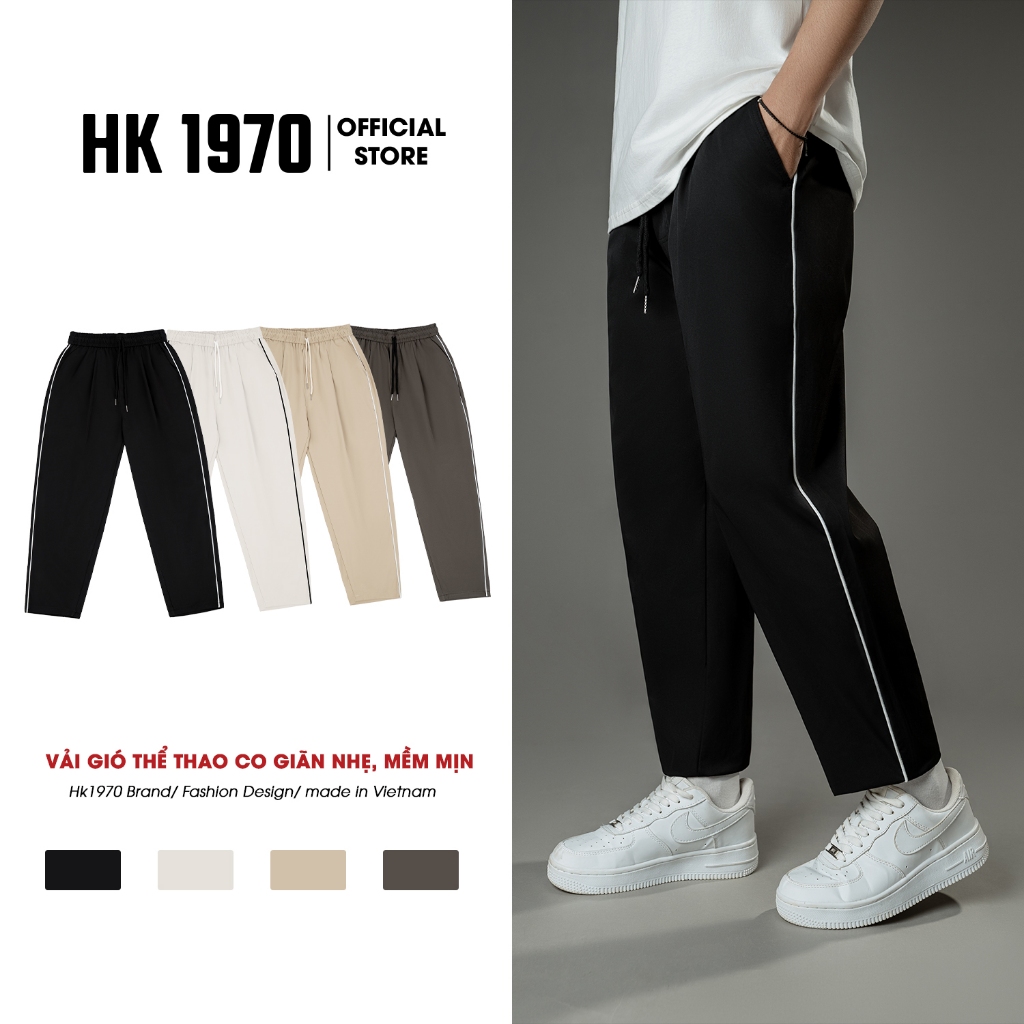 Quần Gió Thể Thao Mềm Mịn, Co Giãn Nhẹ Dáng Baggy, Quần Ống Suông Nam Nữ Phong Cách Thể Thao Q222