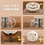 Ấm Đun Nước Điện Đa Năng 1.2L, Ấm Đun Pha Trà Thủy Tinh Giữ Nhiệt 8 Giờ, 5 Chức Năng, Quà Năm Mới — ảnh 8