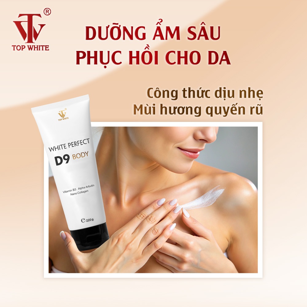 Kem dưỡng trắng da toàn thân Top White – White Perfect Body D9