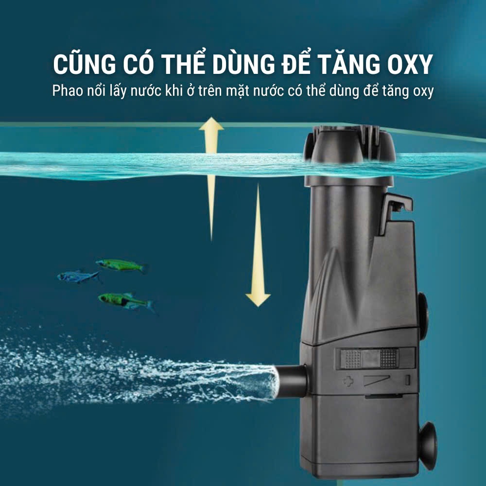 Lọc Váng Hút Mặt JINGYE JY-350 - Loại Bỏ Váng Dầu , Tăng Oxy - Hàng Chính Hãng