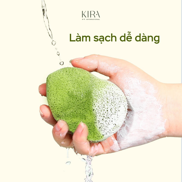 Bông mút rửa mặt Amortals giọt nước 2 mặt | Tạo bọt & làm sạch sâu - Gói 1 mút