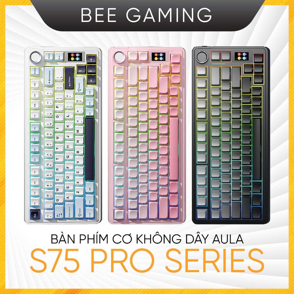 Bàn phím cơ không dây AULA - S75 PRO SERIES | Shopee Việt Nam