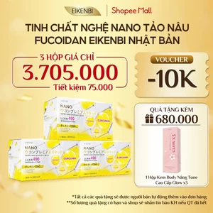 COMBO 3 HỘP - TPBS Nghệ Nano Tảu Nâu Fucoidan - Nano Ukon Premium Liquid Eikenbi Nhật Bản - Hộp 15 ống x 10ml