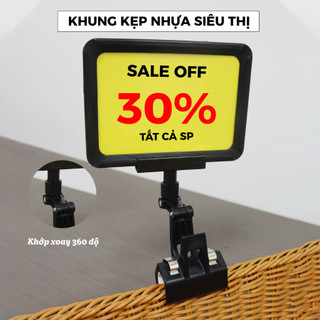 Kẹp bảng giá sản phẩm, Bộ khung kẹp bảng sale cho cửa hàng siêu thị nhiều màu sắc - Đa dạng kích thước A4, A5