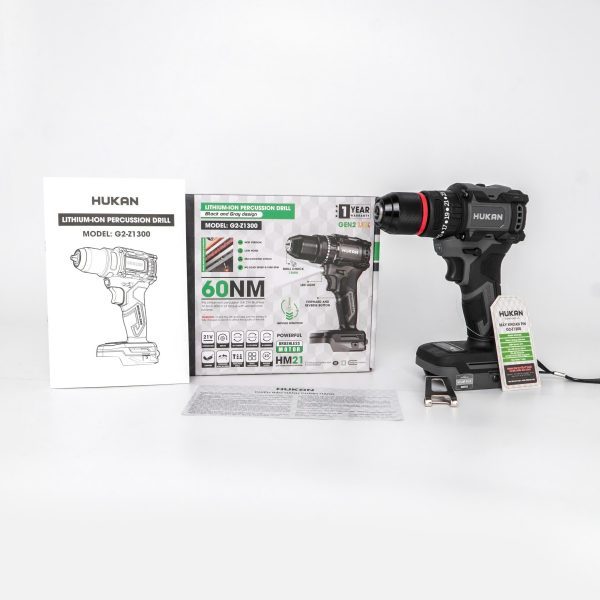 Máy Khoan HUKAN (GEN2 LUX) G2-Z1300 | Đầu 13mm, Tạo Xung, Lực Siết 60N.m, Đầu Autolock – Khoá Trục| Khoan Tường Dễ Dàng