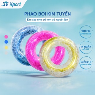 Phao bơi kim tuyến lấp lánh trong suốt PVC cao cấp chắc chắn phù hợp trẻ em & người lớn PTR-TS