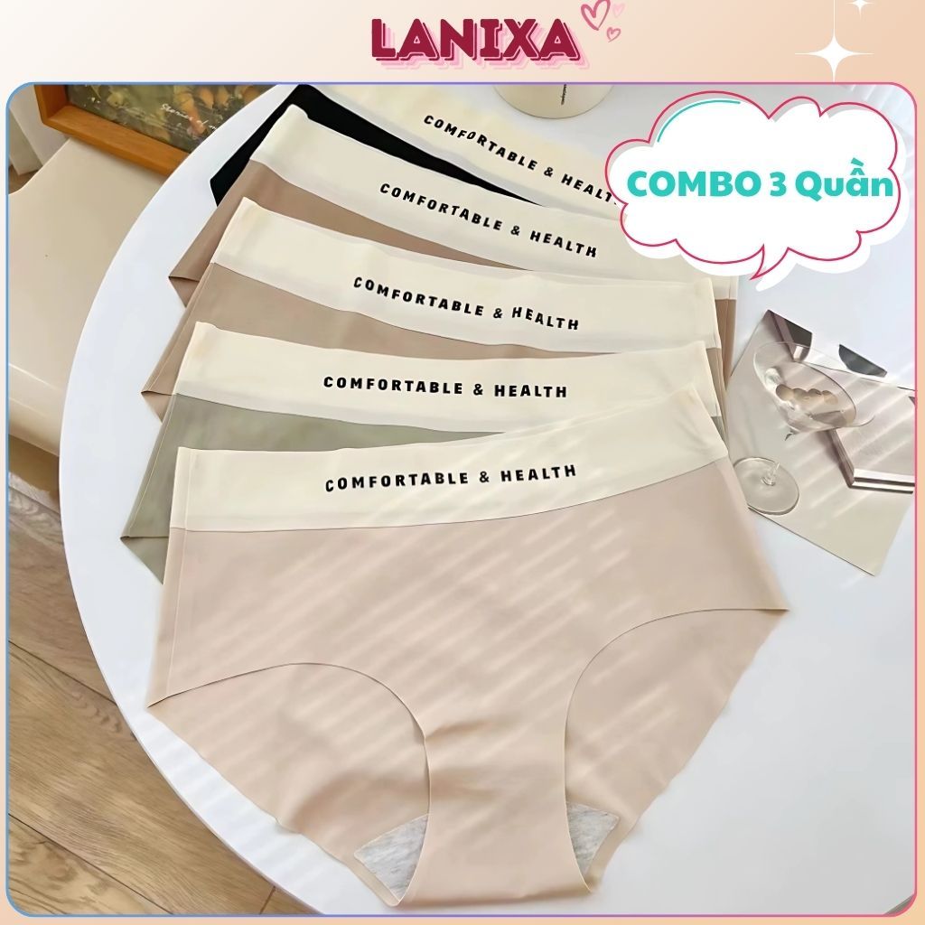 COMBO 5 Quần lót su nữ co giãn êm ái thoáng mát cạp cao ôm mông tôn dáng gợi cảm sexy LANIXA L2244