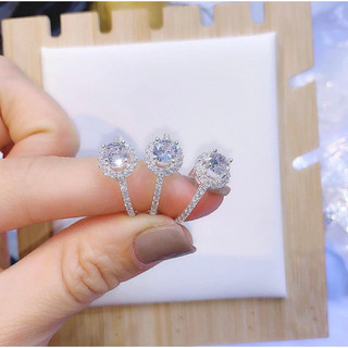Nhẫn nữ bạc LoPa ( Giá 1 chiếc nhẫn), nhẫn mặt tròn đính đá lấp lánh SK25