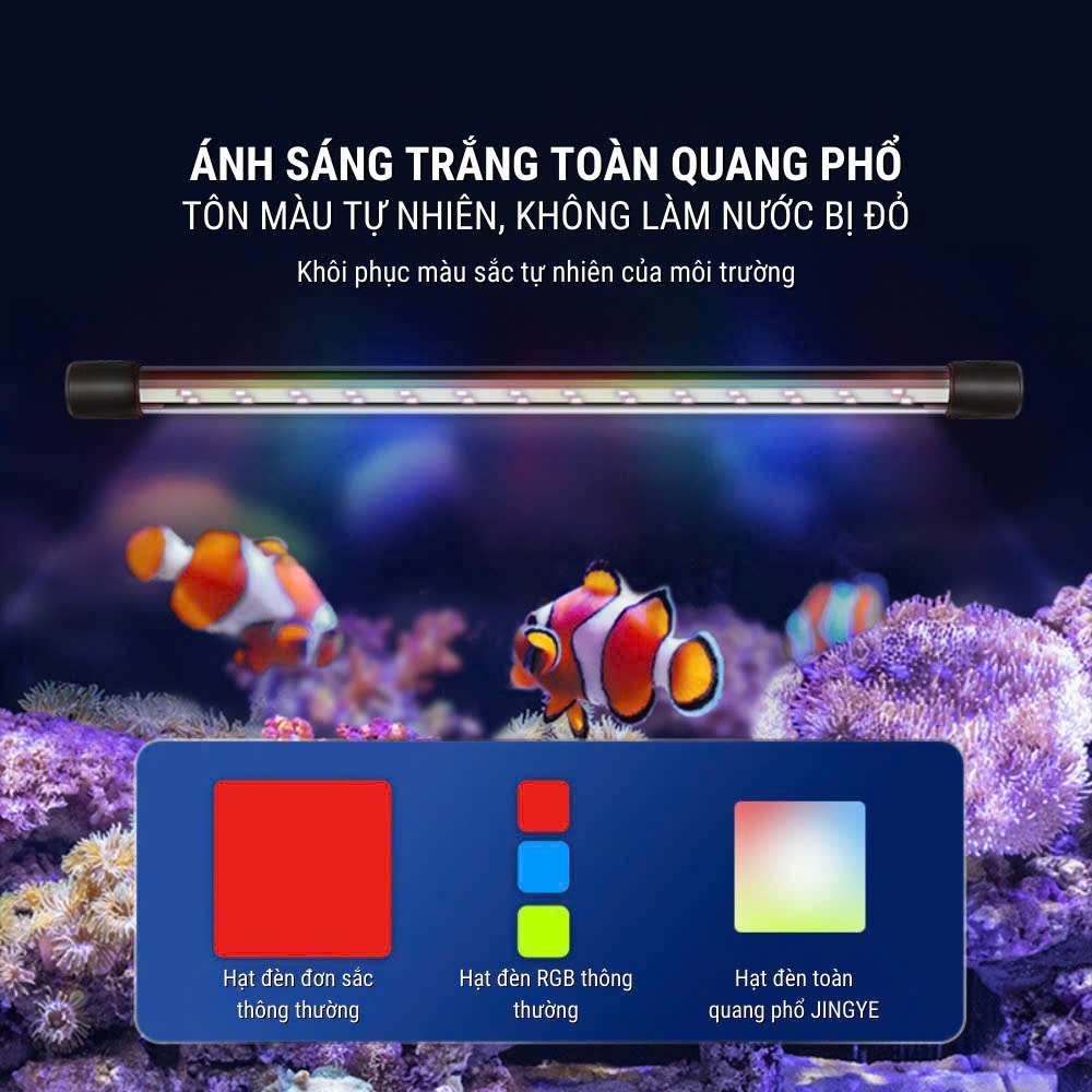 Đèn Led T8 JINGYE JY600/800/1000/1200/1500/1800 . Đỏ Cá Không Đỏ Nước , Tiết Kiệm Điện