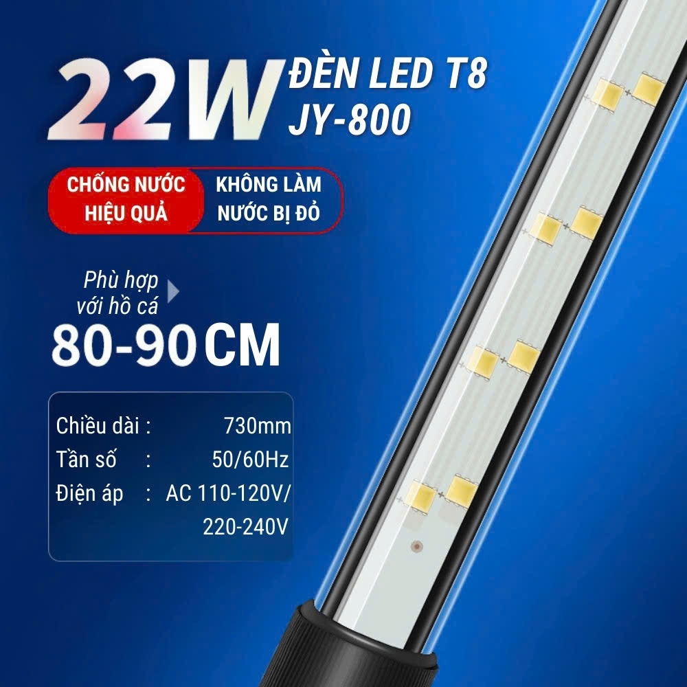 Đèn Led T8 JINGYE JY600/800/1000/1200/1500/1800 . Đỏ Cá Không Đỏ Nước , Tiết Kiệm Điện
