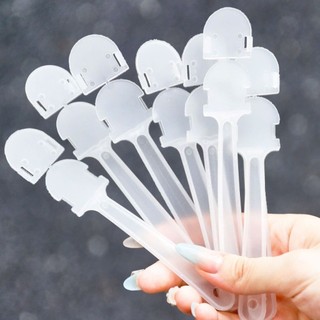 [HÀNG SẴN] 100 Phôi Cán Quạt Trong Suốt DIY B50 Phụ Kiện Quảng Cáo handmade/ Decor Tiện Dụng