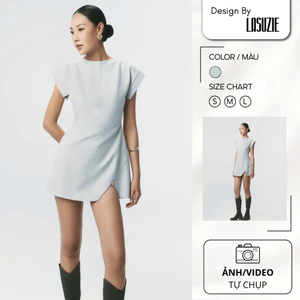 PARISIAN MYSTIQUE - Đầm MINIMAL STYLE tối giản chất liệu đũi cao cấp mềm mại BY LASUZIE