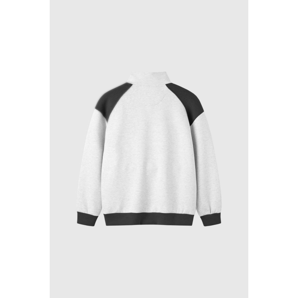 Áo Nỉ BOO Sweater Basic Half Zip Chất Liệu Nỉ 2 Da Cao Cấp, Phối Màu Cá Tính